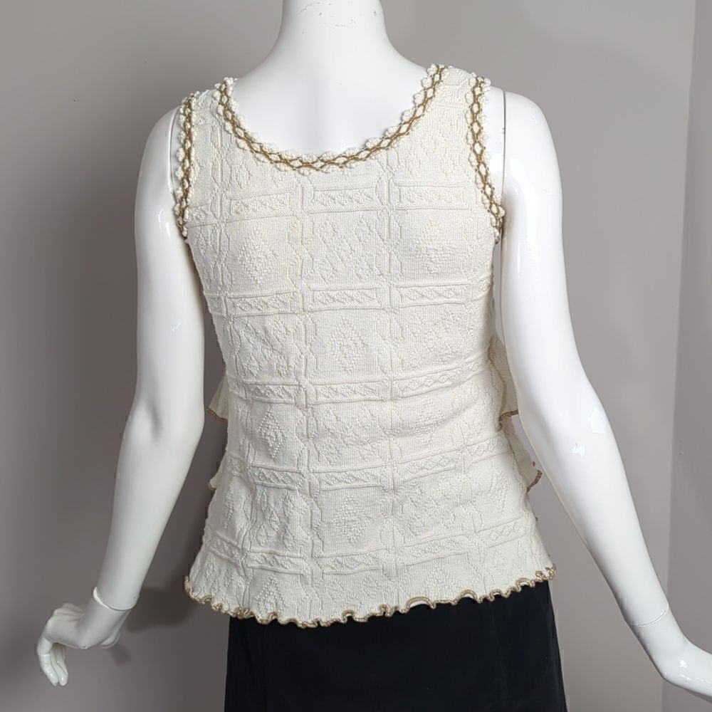 Cotton ruffle tank to made in Peru stretch knit